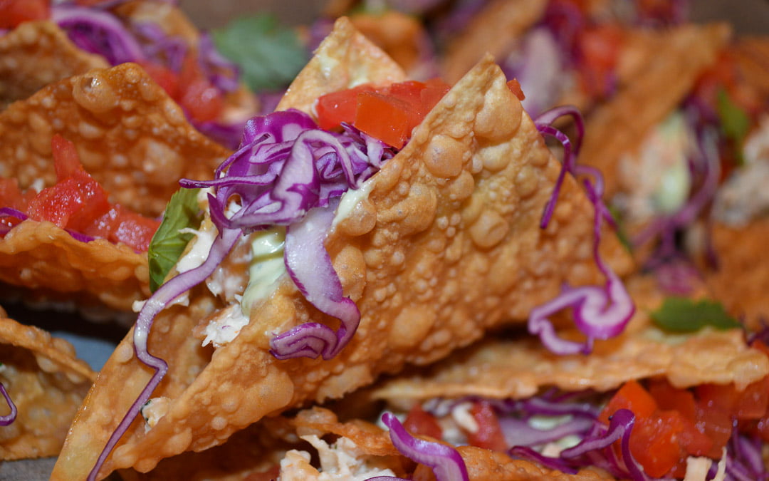 Lunar Culinary Services, Blue Moon Caterers, Prepared Appetizer or Snack, Wonton Taco